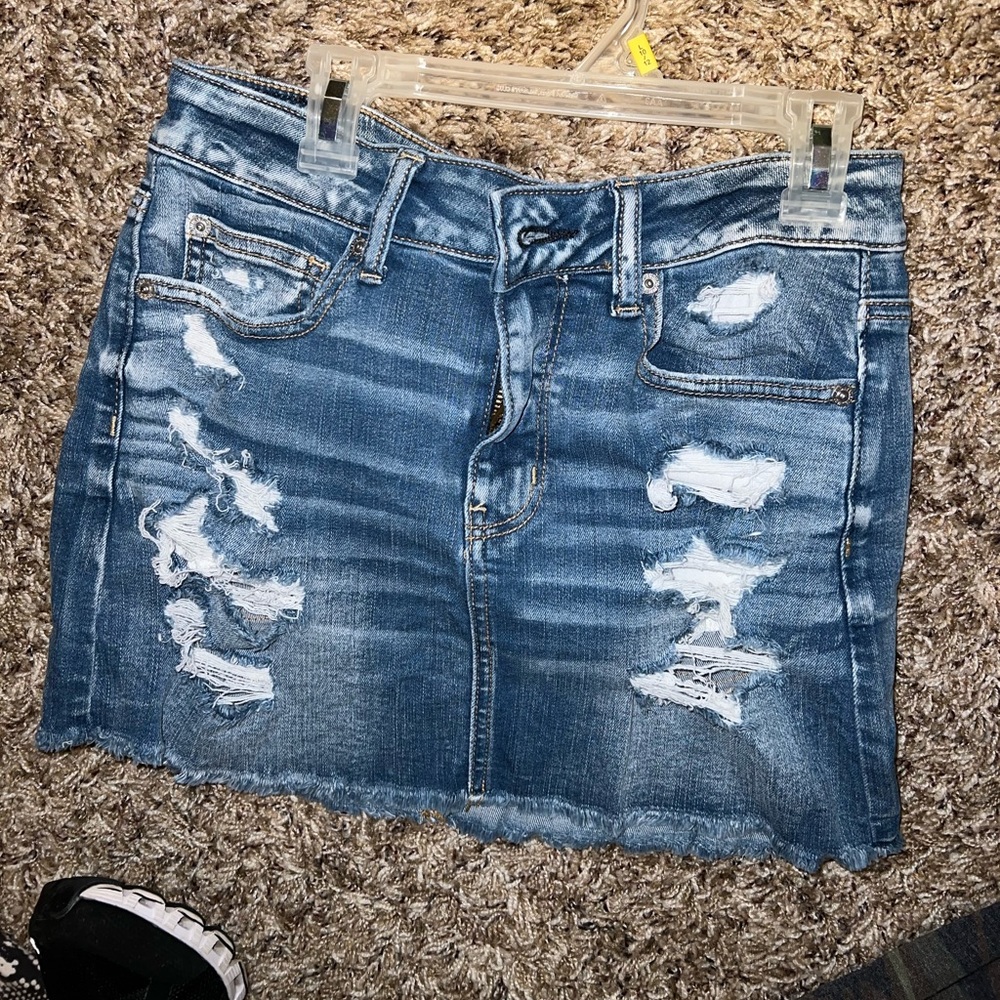 American Eagle denim mini skirt